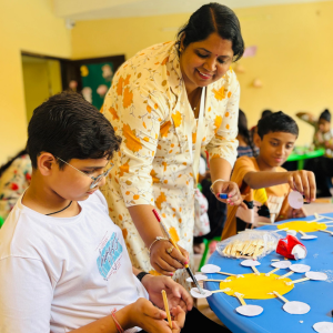 Group photo of SVPS summer camp participants
