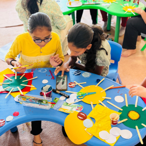 Music class in progress at SVPS Summer Camp