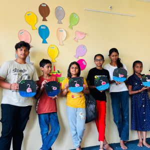 Little campers playing with educational toys indoors